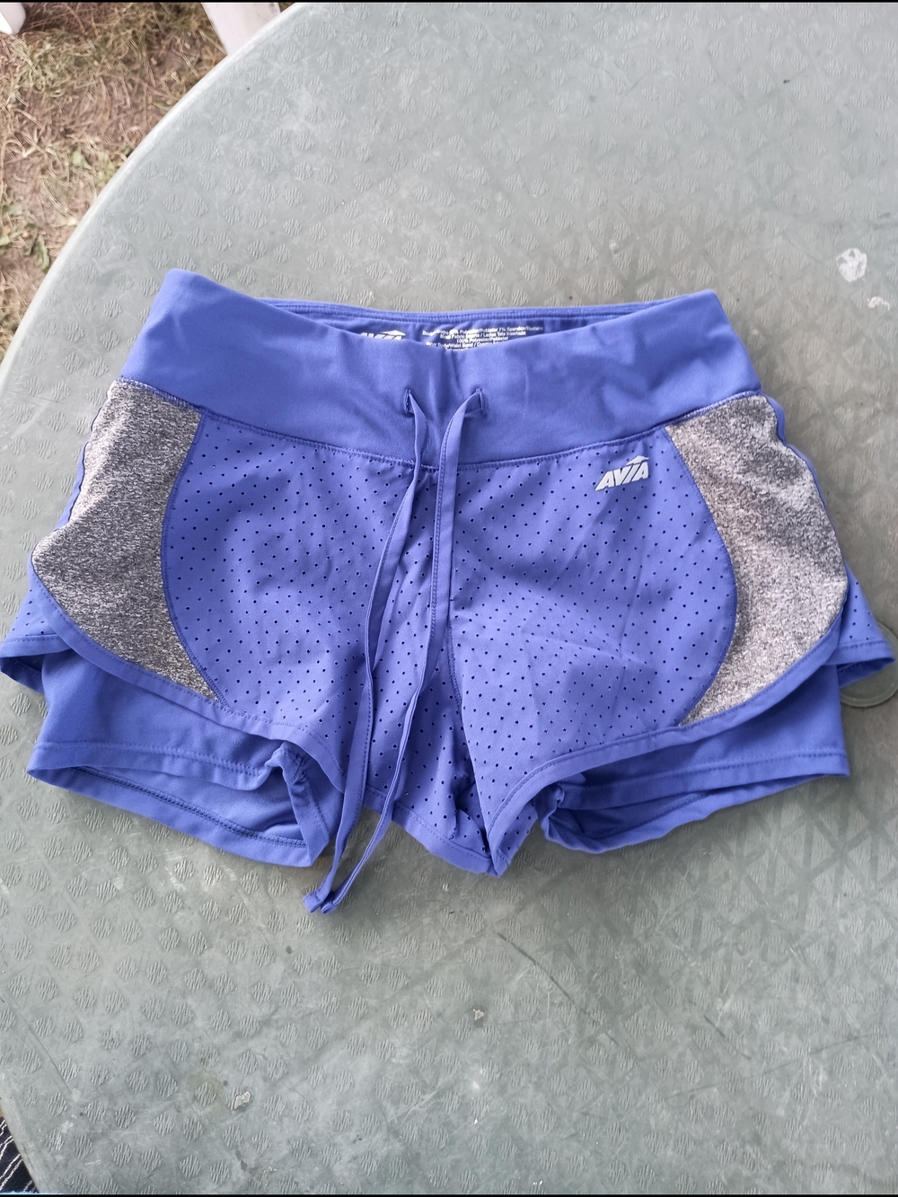 Avia Purple Athletic Shorts with Gray Panels
